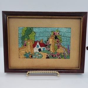 Vintage Midcentury Needlepoint Picture